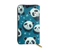 YYHWHJDE Joli petit panda en cuir de qualité pour filles et femmes 19 x 10,5 cm, Noir , Taille unique