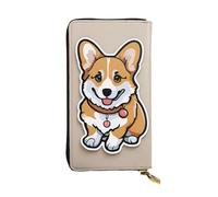 YYHWHJDE Joli portefeuille en cuir avec image corgi butt conçu pour les filles et les femmes tendance, élégant et personnalisé 19 x 10,5 cm, noir, taille unique, Noir , Taille unique