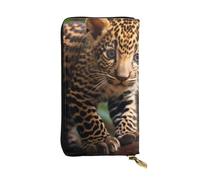 YYHWHJDE Joli portefeuille en cuir de qualité imprimé Jaguar pour filles et femmes 19 x 10,5 cm, Noir , Taille unique