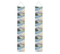 YYHWHJDE Jolie bannière de porche imprimée Mt. Fuji - Robuste, durable, lavable et réutilisable, décoration de remise de diplôme 30,5 x 180,3 cm