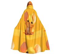 YYHWHJDE Jolie cape à capuche pour adulte avec motif de petite souris jaune sans fermeture éclair, confortable pour les fêtes costumées