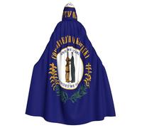 YYHWHJDE Kentucky State Flag Prints Halloween Cape à capuche pour homme et femme Vêtements Manteau Jeu de rôle