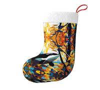 YYHWHJDE Killer Whale In The Woods Chaussettes décoratives de Noël pour ranger des cartes cadeaux, des bonbons, des petits jouets