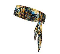 YYHWHJDE Killer Whale In The Woods Prints Foulard de sport absorbant la transpiration et respirant, bandeau de mouvement, foulard double face