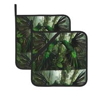 YYHWHJDE Kingfisher Lot de 2 tapis de cuisson carrés isolants épais et durables pour isolation thermique pour micro-ondes, four et barbecue en plein air