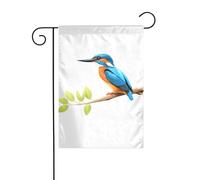 YYHWHJDE Kingfisher on the branch Pattern Garden Flag Pole Outdoor Courtyard Decoration Double-face 30,5 x 45,7 cm