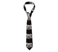 YYHWHJDE Koala on Mud Prints Cravate pour homme douce et confortable, ne se déforme pas, résistante à la décoloration, durable (145 x 8,1 cm)
