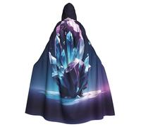 YYHWHJDE La cape à capuche Crystal On The Planet Prints pour adulte est un poncho à capuche super grand, confortable et durable pour Halloween