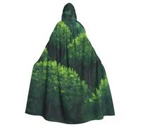 YYHWHJDE La cape à capuche Green Bushes Prints pour adulte est un poncho à capuche super grand, confortable et durable pour Halloween
