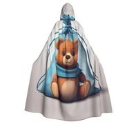 YYHWHJDE La cape à capuche Little Bear In Mesh Bag Prints pour adulte est un poncho à capuche super grand, confortable et durable pour Halloween