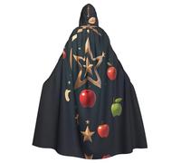 YYHWHJDE La cape à capuche pour adulte avec imprimé carillon éolien Apple est un poncho à capuche super grand, confortable et durable pour Halloween