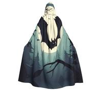 YYHWHJDE La cape à capuche pour adulte Bat On Treetop Prints est un poncho à capuche super grand, confortable et durable pour Halloween