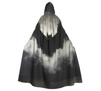 YYHWHJDE La cape à capuche pour adulte Bats in the Black Mist Prints est un poncho à capuche super grand, confortable et durable pour Halloween