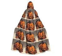 YYHWHJDE La cape à capuche pour adulte imprimée citrouille d'Halloween est un poncho à capuche super grand, confortable et durable pour Halloween