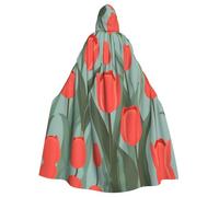 YYHWHJDE La cape à capuche Tulips On The Prints pour adulte est un poncho à capuche super grand, confortable et durable pour Halloween
