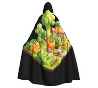 YYHWHJDE La cape à capuche Vegetal Town Prints pour adulte est un poncho à capuche super grand, confortable et durable pour Halloween