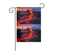 YYHWHJDE Lampadaire de jardin motif feu de lave et mer 30,5 x 45,7 cm