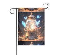 YYHWHJDE Lampe à huile avec motif papillon de rêve - Mât de drapeau extérieur - Décoration de cour - Double face - 30,5 x 45,7 cm