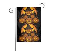YYHWHJDE Lampe citrouille magicien - Décoration de jardin - Double face - 30,5 x 45,7 cm