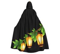 YYHWHJDE Lanterns On The Treetops Cape à capuche pour adulte Motif Halloween Pour jeux de rôle, costumes de scène, fêtes Entretien facile