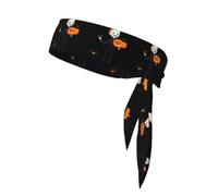 YYHWHJDE Le fantôme de chat noir derrière le petit garçon imprimé le foulard de sport double face à séchage rapide, évacuation de l'humidité pour femmes, filles et hommes