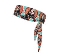 YYHWHJDE Le foulard de sport silencieux à motif singe absorbe la transpiration et respirant, bandeau de mouvement, foulard double face