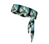 YYHWHJDE Le serpent géant qui garde la montagne imprime le foulard de sport double face à séchage rapide, évacuation de l'humidité pour femmes, filles et hommes