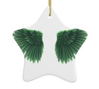YYHWHJDE Les ailes de la paix imprime l'étoile de Noël en céramique décoration facile à accrocher, très approprié pour décorer les arbres de Noël