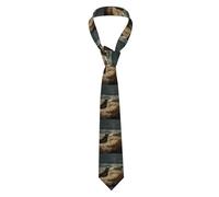YYHWHJDE Lions de mer sur la côte pour homme Cravate de style classique convient pour les vacances et le travail