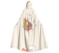 YYHWHJDE Little Bear Buying Cape à capuche sans fermeture éclair pour adulte Motif fruits et légumes