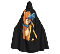 YYHWHJDE Little Bear Looking At The Sky Pattern Cape à capuche pour adulte sans fermeture éclair, confortable pour les fêtes costumées