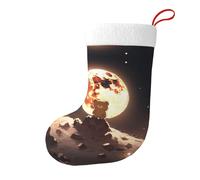 Yyhwhjde Little Brown Bear Watching The Moon Picture Chaussettes décoratives de Noël pour arbres de Noël, tables de salle à manger