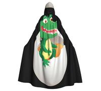 YYHWHJDE Little Crocodile In The Eggshell Picture Cape à capuche pour adulte sans fermeture éclair, confortable pour les fêtes costumées