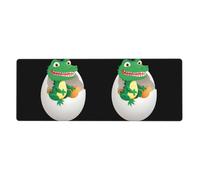 YYHWHJDE Little Crocodile In The Eggshell Picture Tapis de souris extra large pour bureau d'ordinateur Clavier de jeu antidérapant Version épaisse 30,5 x 80 cm