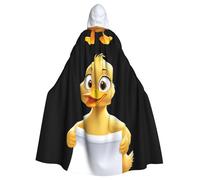 YYHWHJDE Little Duck Looking At The Test Pape Pattern Halloween Cape à capuche pour adulte - Très grande cape à capuche sans fermeture éclair