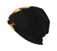 YYHWHJDE Little Duck Looking at The Test Pape Prints Bonnet tricoté élastique chaud pour homme et femme Noir