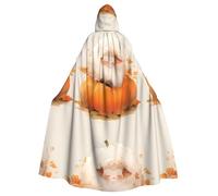 YYHWHJDE Little Fat Sheep On The Pumpkin Picture Cape à capuche pour adulte sans fermeture éclair, confortable pour les fêtes costumées