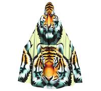 YYHWHJDE Little Fat Tiger Head Prints Cape à capuche pour adulte pour homme et femme