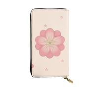 YYHWHJDE Little Pink Cherry Blossoms Portefeuille long en cuir avec imprimé fleurs de cerisier Conçu pour les filles et les femmes tendance, élégant et personnalisé 19 x 10,5 cm, noir, taille unique,