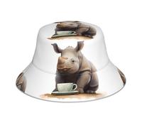 YYHWHJDE Little Rhino Chapeau cloche réfléchissant léger et respirant pour homme et femme Noir