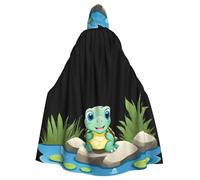 YYHWHJDE Little Turtle By The Pond Cape à capuche pour adulte Motif Halloween - Très grande cape à capuche sans fermeture éclair