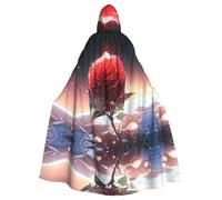 YYHWHJDE Lonely Rose On The Planet Cape à capuche pour adulte sans fermeture éclair, confortable pour les fêtes costumées