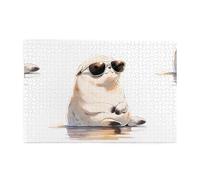 Yyhwhjde Lot de 1000 puzzles éducatifs en bois pour soulager le stress Motif phoques