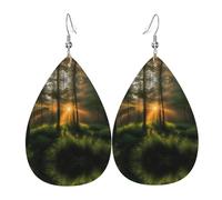 YYHWHJDE Lot de 2 boucles d'oreilles pendantes en forme de goutte d'eau - Légères et élégantes - Pour femme et fille - Taille unique - Cuir - Sans pierre précieuse - Blanc