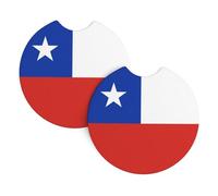 Yyhwhjde Lot de 2 porte-gobelets intérieurs de voiture avec drapeau du Chili - Étanche et rapide - Pour voitures, camions, SUV et navires