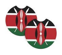 Yyhwhjde Lot de 2 porte-gobelets intérieurs de voiture avec drapeau du Kenya - Étanche et rapide - Pour voitures, camions, SUV et navires