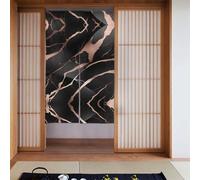 YYHWHJDE Lot de 2 rideaux à motif marbre noir et or rose - 86,4 x 142,2 cm - Pour portes, fenêtres, séparation de pièces, protection de l'intimité, de la lumière du soleil, du vent, de la poussière