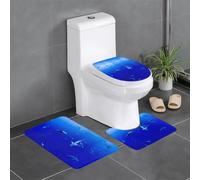 YYHWHJDE Lot de 3 tapis de salle de bain en flanelle bien conçus pour un confort semblable au spa Motif requin nagant sous la mer 61 x 40,6 cm