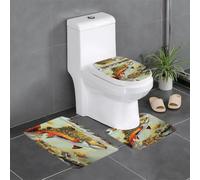 YYHWHJDE Lot de 3 tapis de salle de bain en flanelle bien conçus pour un confort semblable au spa - Motif pêche à la mouche - 61 x 40,6 cm