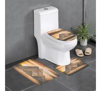 YYHWHJDE Lot de 3 tapis de salle de bain vintage imprimés pyramides égyptiennes 61 x 40,6 cm Tapis de sol en flanelle bien conçus pour un confort semblable au spa